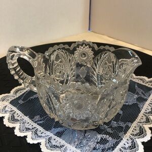 Vintage Imperial Glass Co. Leaded Crystal Hob Star Creamer Completer Piece